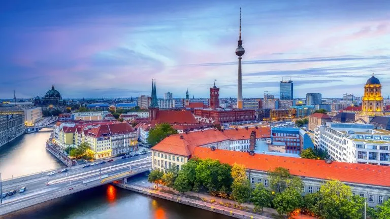 Berlin cityscape, a destination served by Transfer VIP