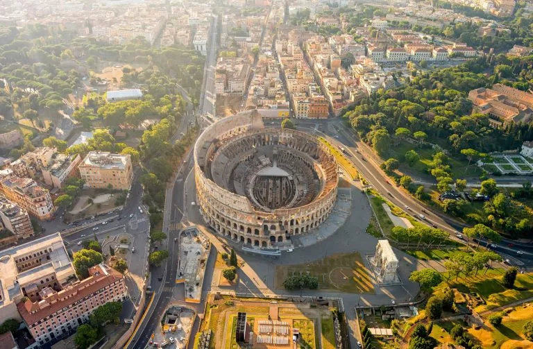View of Rome, a destination for private VIP transfers