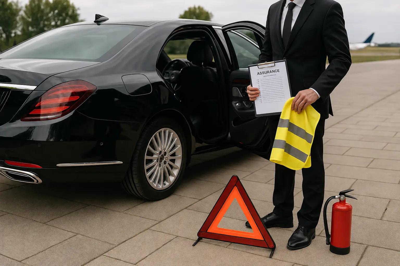Véhicule, assurances et équipements obligatoires du chauffeur privé : illustration