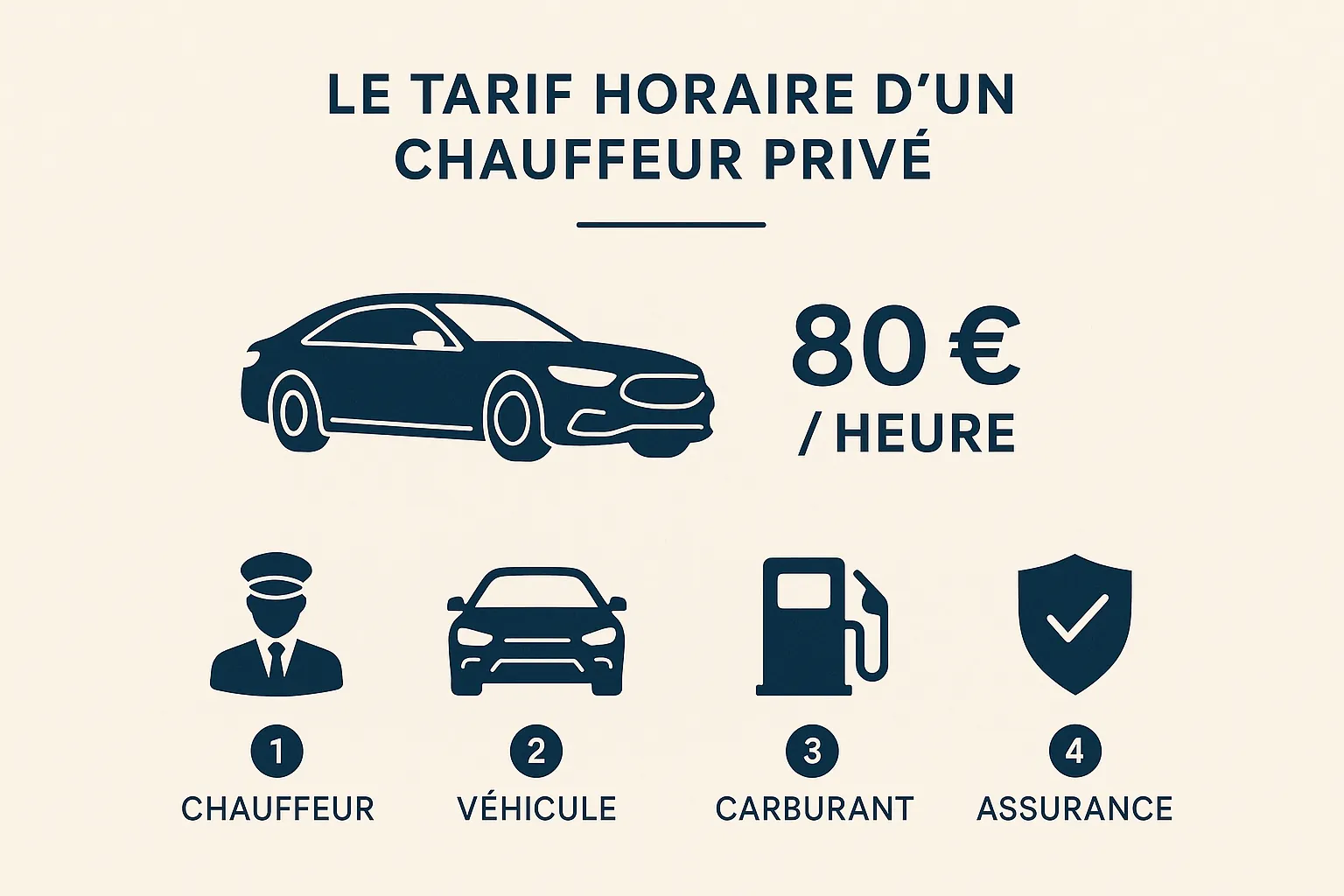 Infographie : Le tarif horaire d'un chauffeur privé et ce qu'il comprend